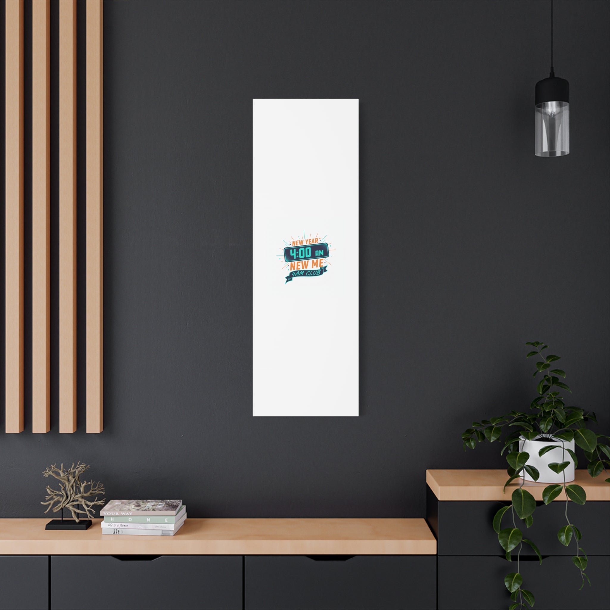 4AM Club New Year Graphic Canvas | Holiday Party Novelty, Festive New Year Decor