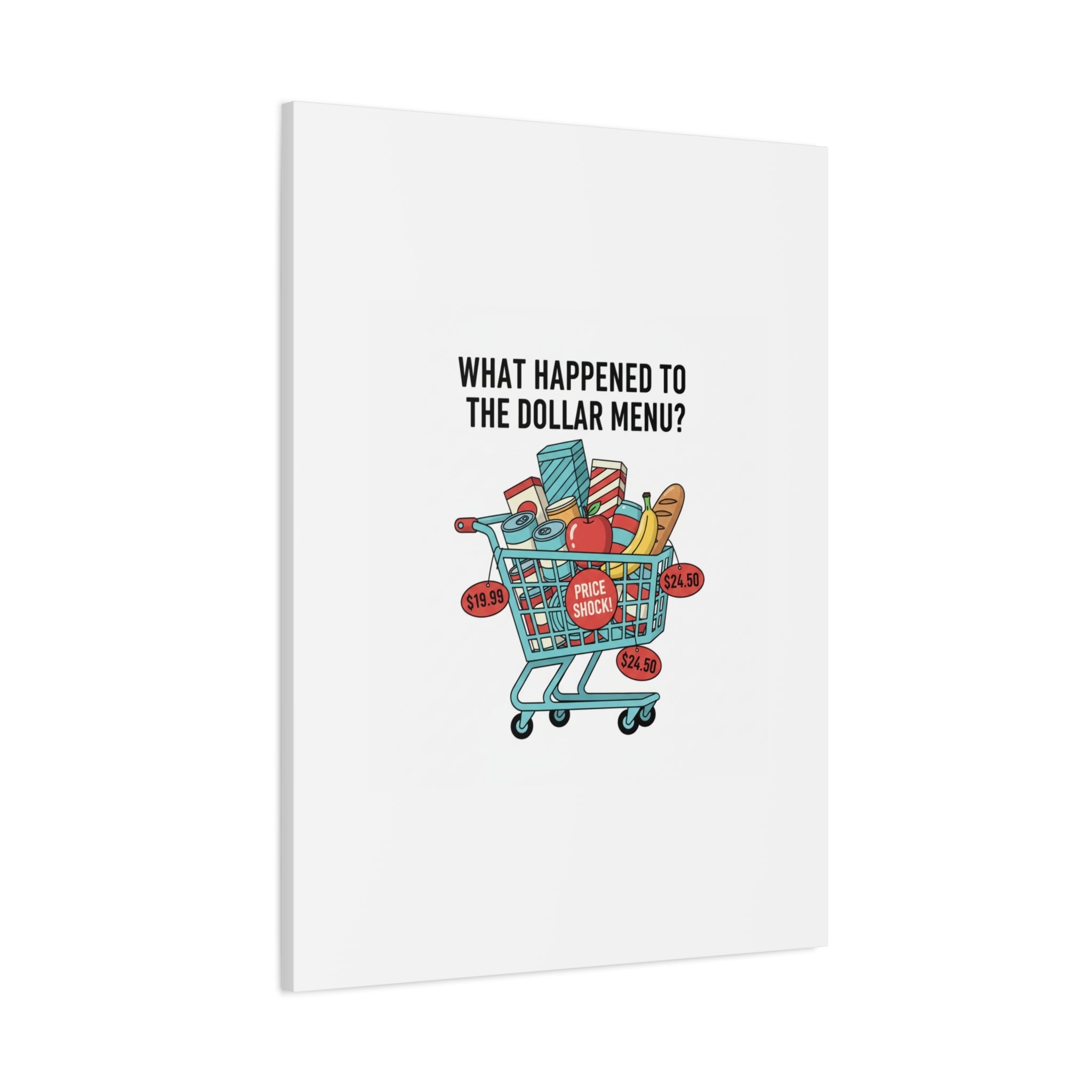 What Happened to the Dollar Menu? Canvas | Grocery Prices Meme, Price Shock Wall Art