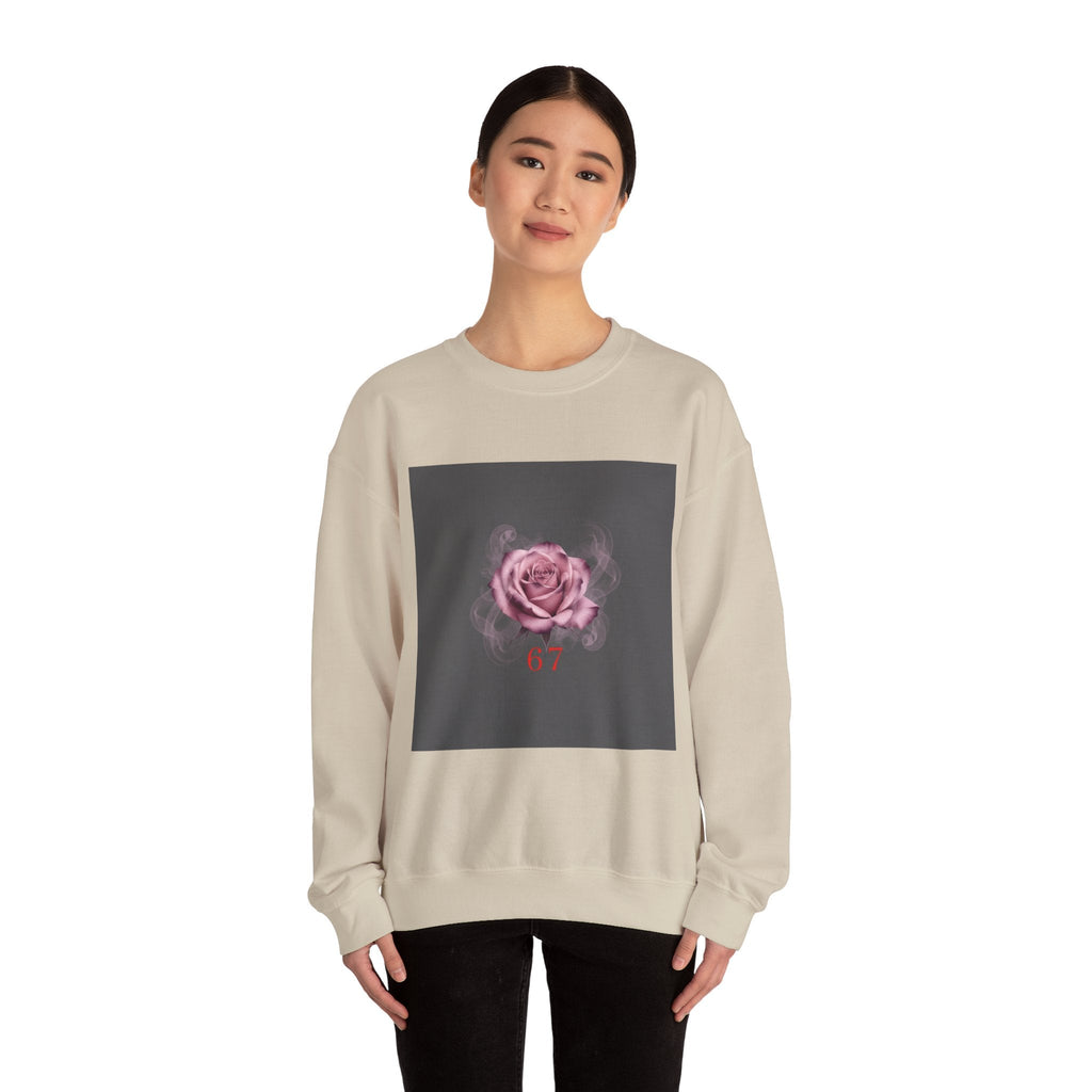 6 7 Valentine's Sweatshirt | Viral Gothic Rose Crewneck | 6 7 Meaning Dark Romance