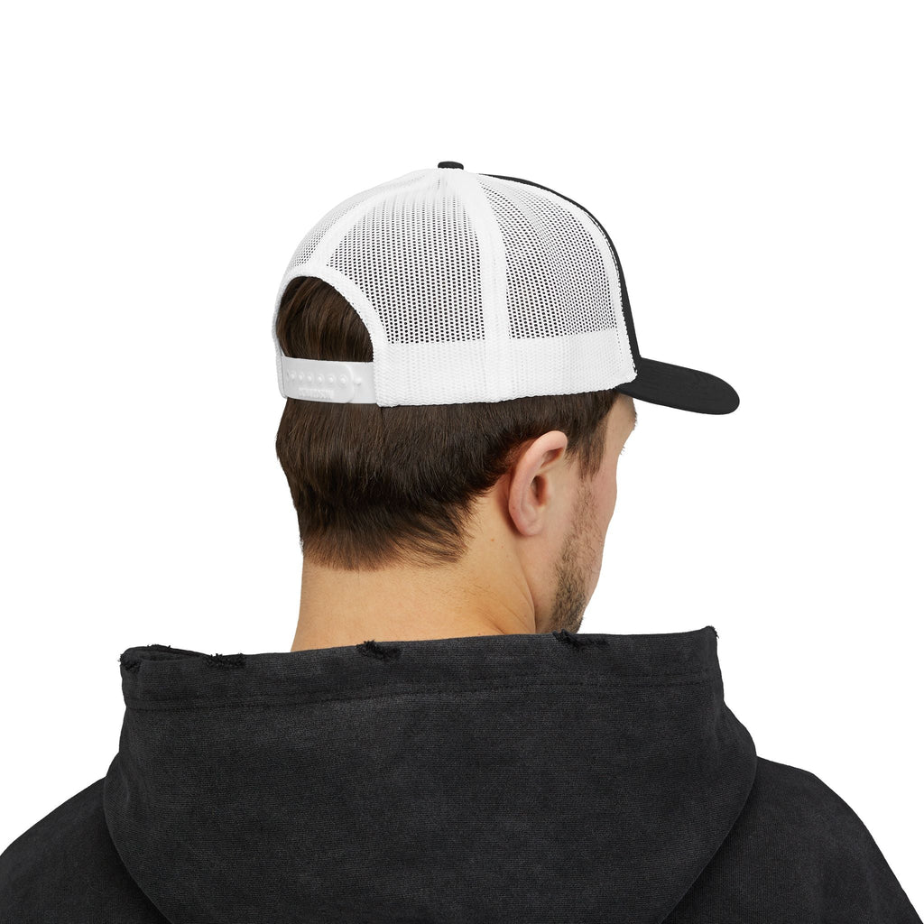 Trucker Cap — Gold Floral Mandala Patch Snapback