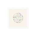 Hand-Drawn Doodle Circle Sticker | Minimal Line Sketch, Pastel Accents