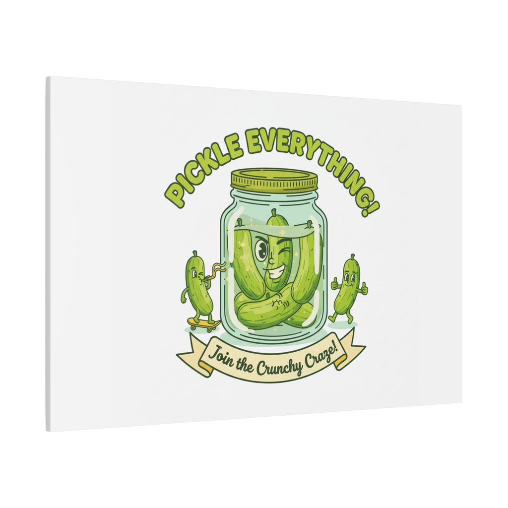 Pickle Everything! Matte Canvas | Brine Design, Pickle Lover Art