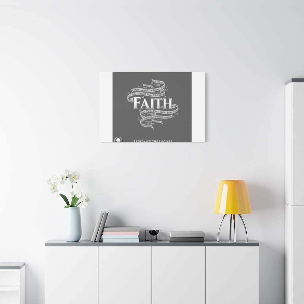 handwritten faith ribbon Canvas | sketch aesthetic, doodle design