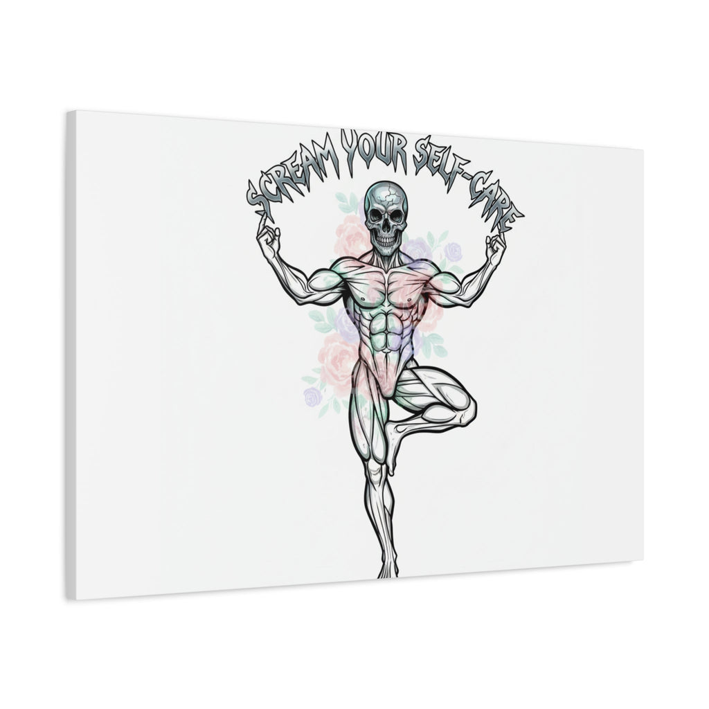 Scream Your Self-Care Canvas | Heavy Metal Wellness, Gothic Wellness Quote