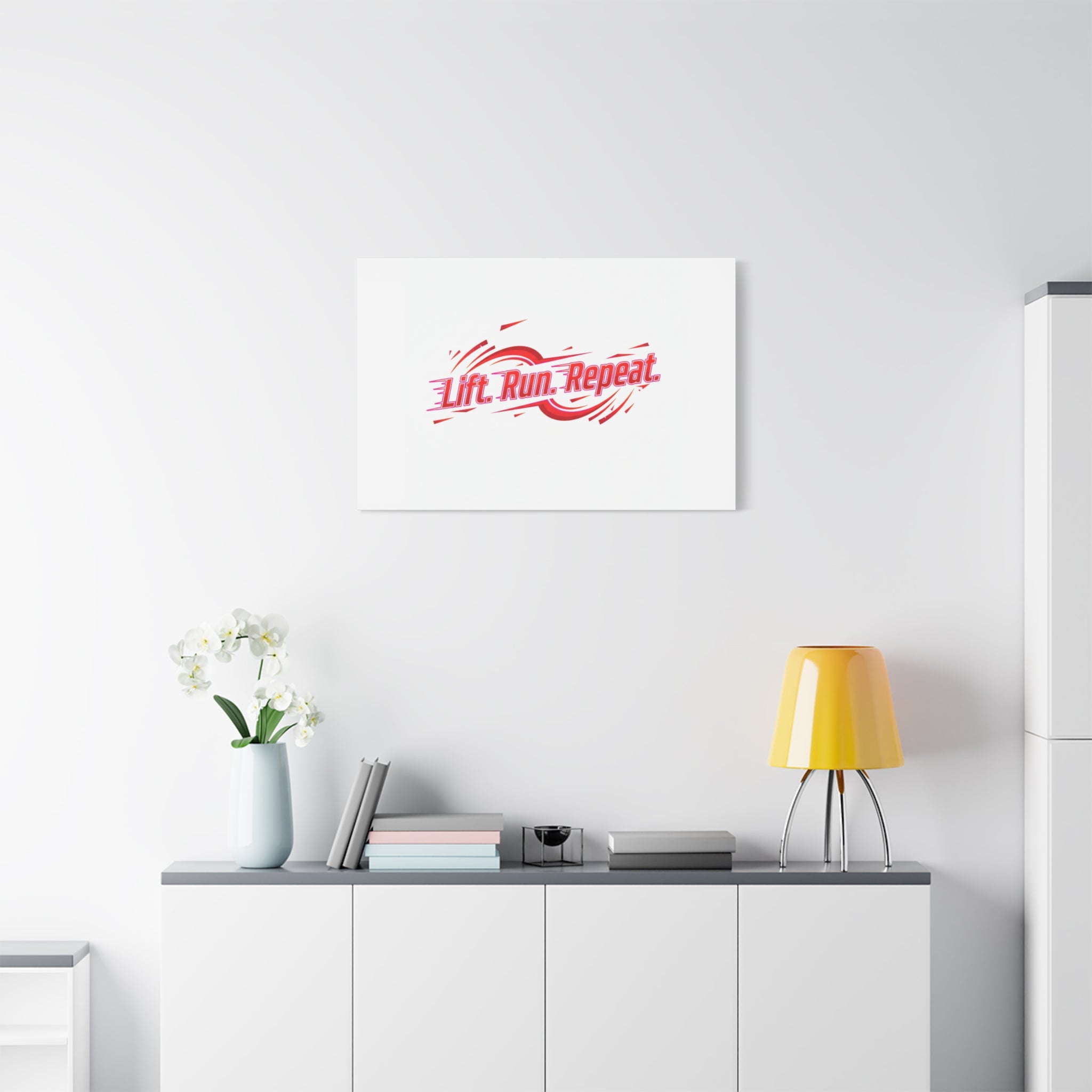 Lift Run Repeat Canvas | Fitness Wall Art, Gym Motivation