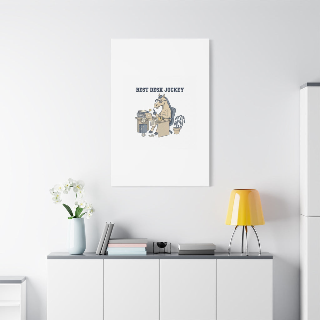 Best Desk Jockey Canvas, Workhorse Office Art | Corporate Burnout Parody