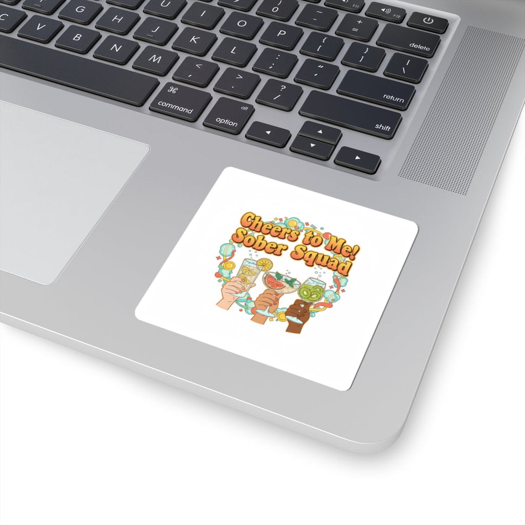 Cheers to Me Sober Squad Sticker | Dry January, Mocktail Trend