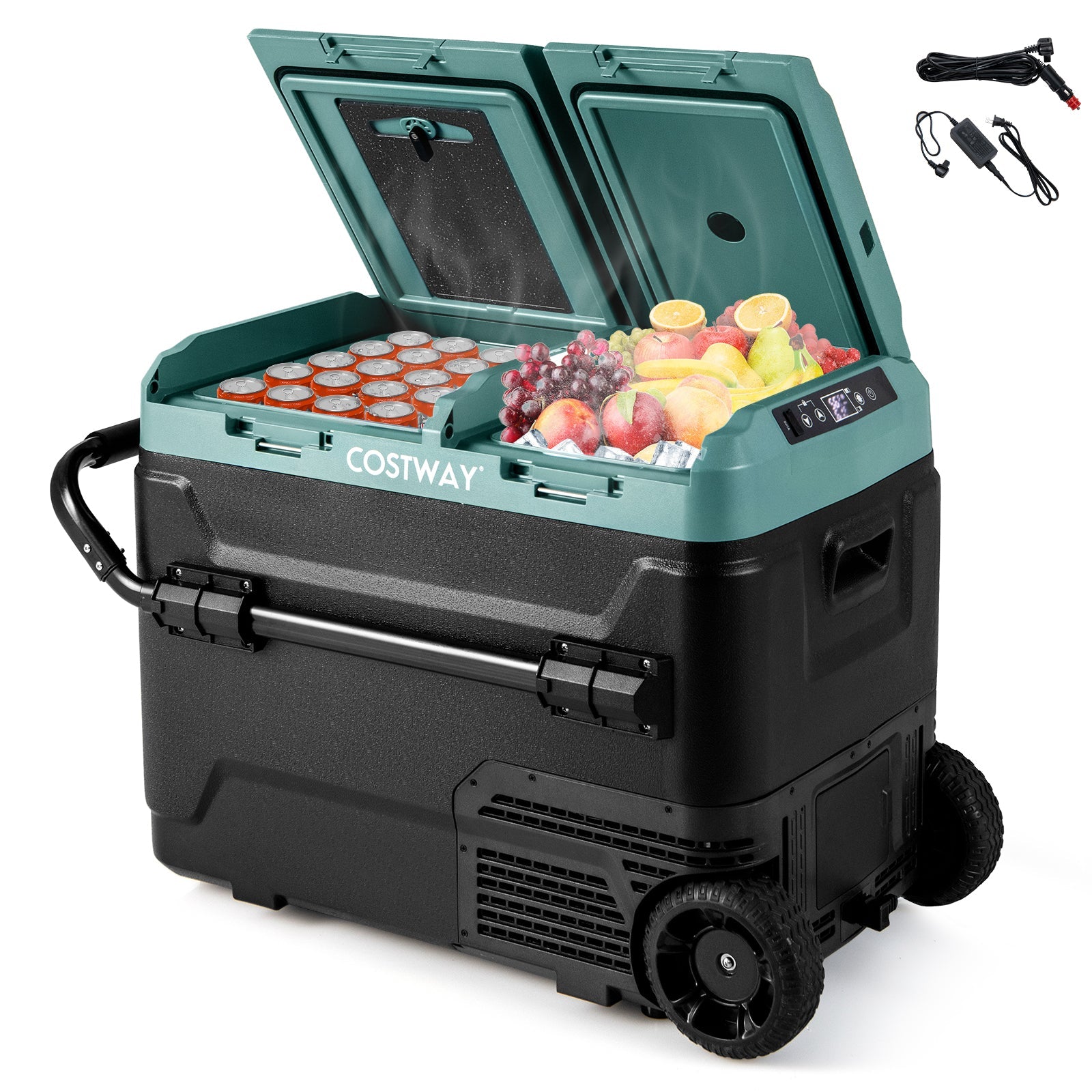 Dual Zone 12V Car Refrigerator for Vehicles Camping Travel Truck RV Boat Outdoor and Home Use