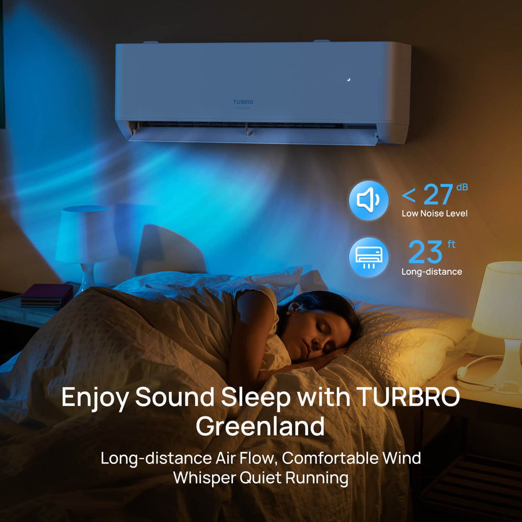 (Open Box) Greenland Single Zone Mini Split AC with Heat Pump (R454B)