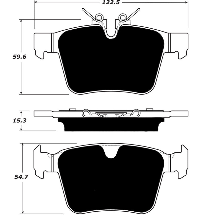 Porterfield Brake Pads for 2016 JAGUAR XE 16.5"