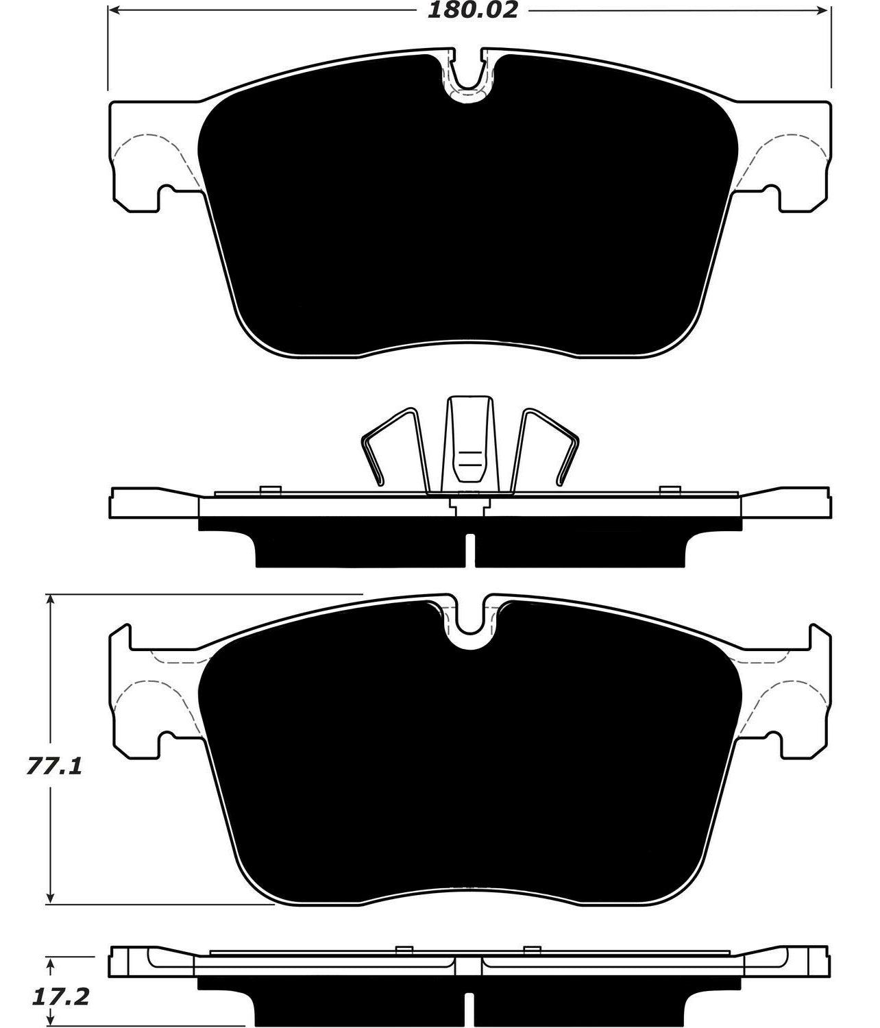 Porterfield Brake Pads for 2017 JAGUAR F-Pace 18" 350mm FD