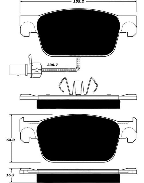 Porterfield Brake Pads for 2017 AUDI A4 w/314mm Front Disc