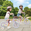 Kids Bike 12-18 Inch with Training Wheels - Purple