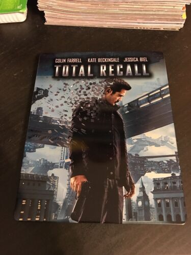 Total Recall Steelbook (Blu-ray/DVD, 2012, 3-Disc) Colin Farrell jessica biel