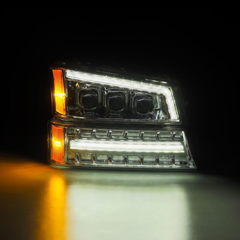 AlphaRex 03-06 Chevy Silverado 1500/2500HD/3500HD/Avalanche Chrome NOVA LED Proj Headlights 880255 *Discontinued