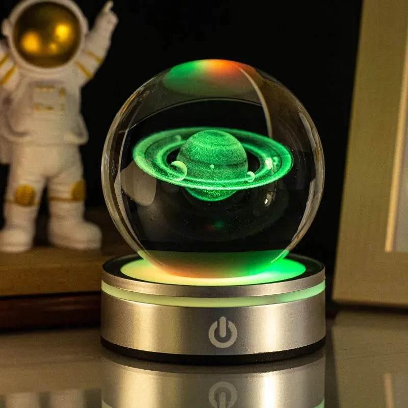3D Space LED Crystal Ball Lamp