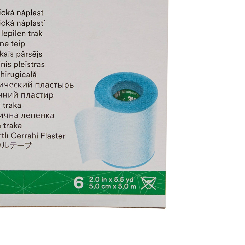 3M™ Micropore™ S Silicone Medical Tape, 2 Inch x 5-1/2 Yard, Blue 2770-2