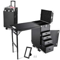 Byootique Nail Table Makeup Station Speaker Drawers Mirror