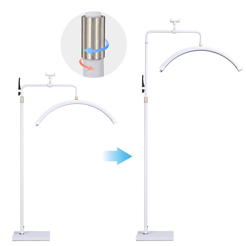 Yescom 28in Half Moon Light Adjustable Eyelash Tattoo Floor Lamp