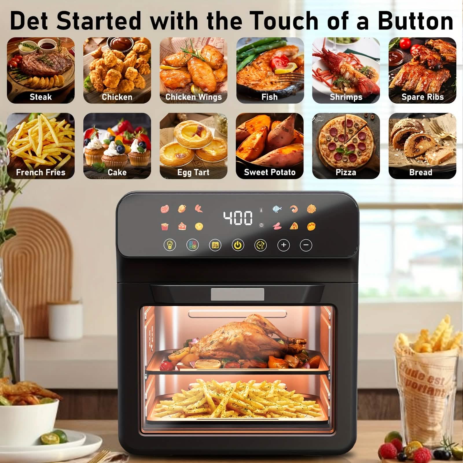 12QT 12 - in - 1 Smart Air Fryer Oven - PhishStones Products