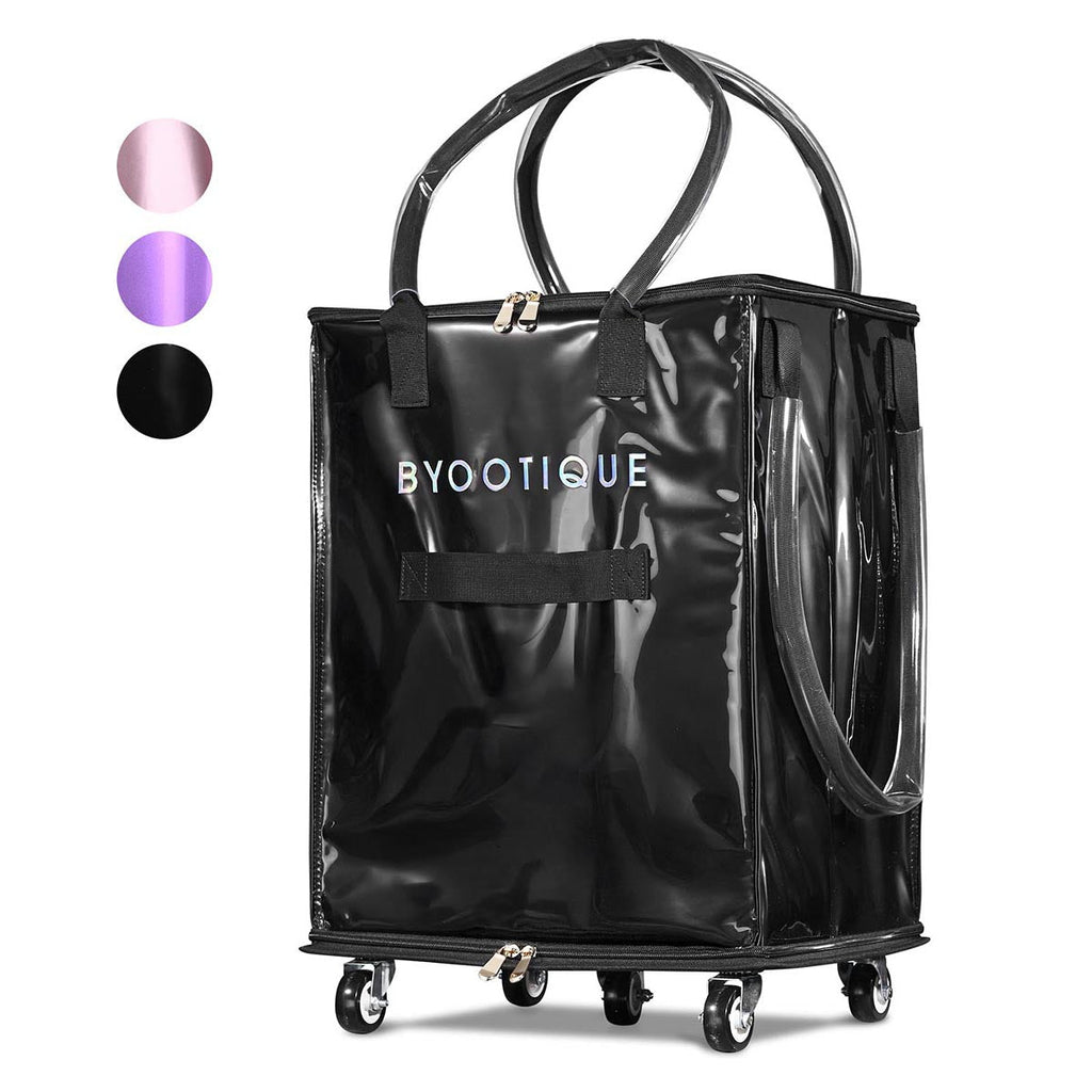 Byootique Shopper Bag with (5)Wheels & (3)Handles Rolling Grocery Tote