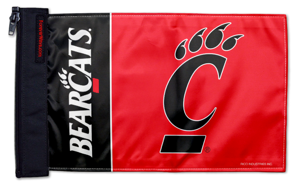 Cincinnati Bearcats 11"x17" Forever Wave Flag for Jeep Wrangler LJ 2003-2006