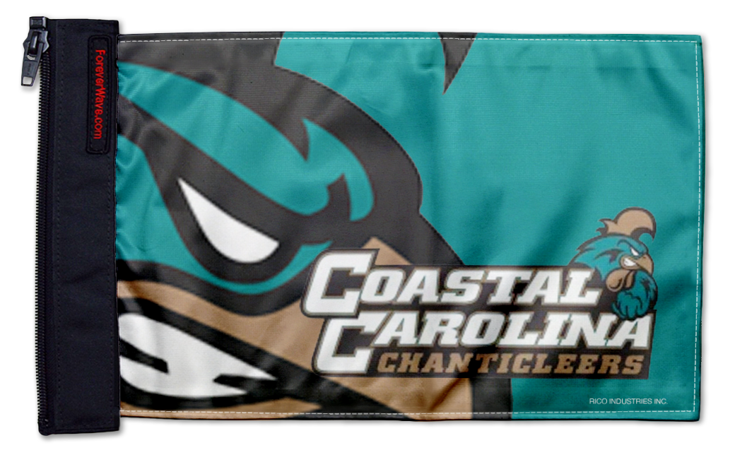 Coastal Carolina 11"x17" Forever Wave Flag for Jeep Wrangler YJ 1986-1995