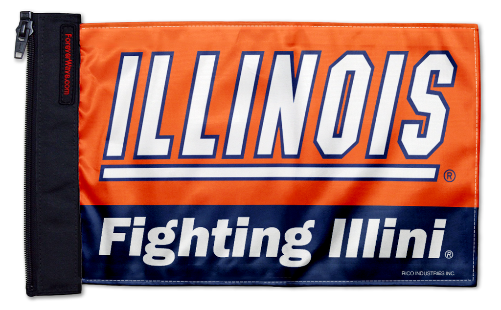 Illinois 11"x17" Forever Wave Flag for Jeep Wrangler TJ 1996-2006