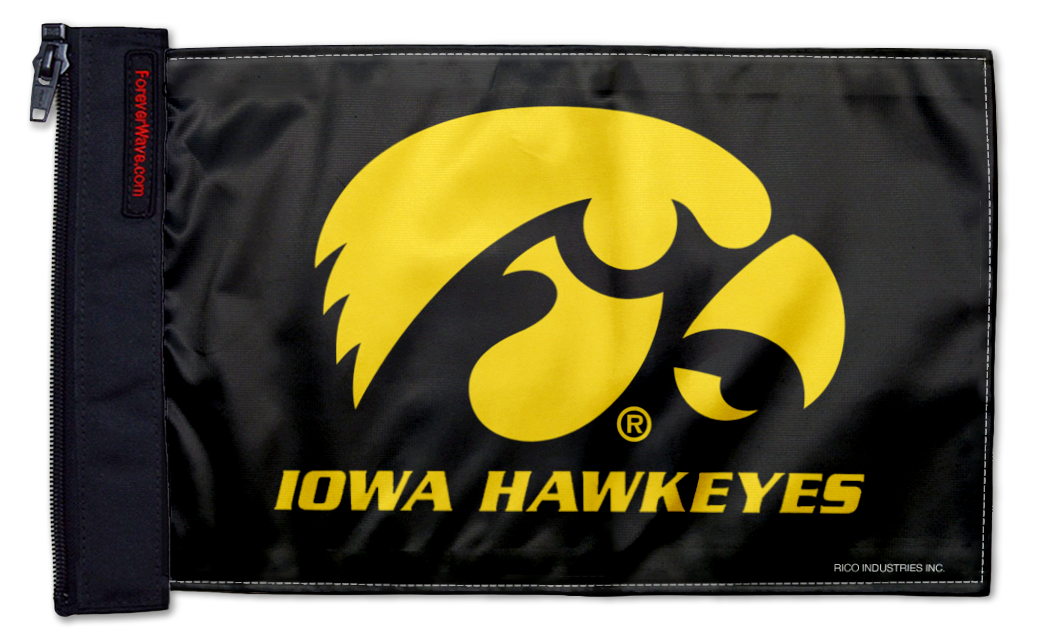 Iowa 11"x17" Forever Wave Flag for Boats