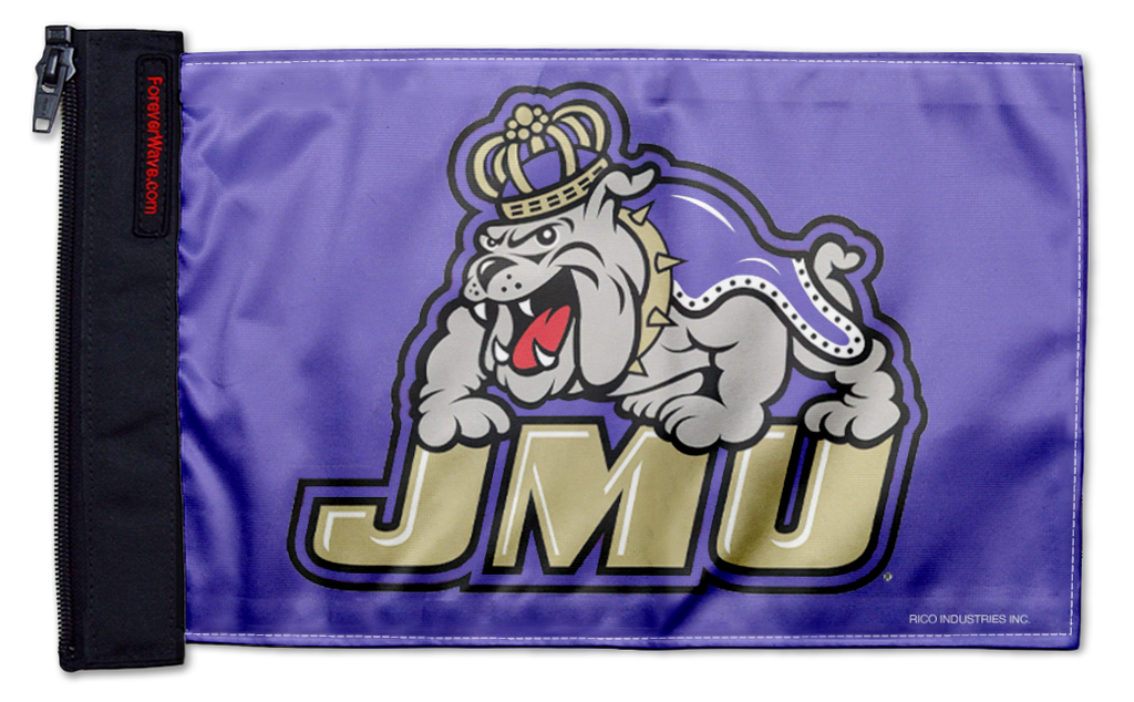 James Madison University 11"x17" Forever Wave Flag for Jeep Wrangler YJ 1986-1995