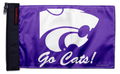 Kansas State 11"x17" Forever Wave Flag for Golf Carts