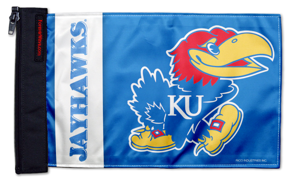 Kansas 11"x17" Forever Wave Flag for Jeep Wrangler CJ-7 and CJ-8 1976-1986