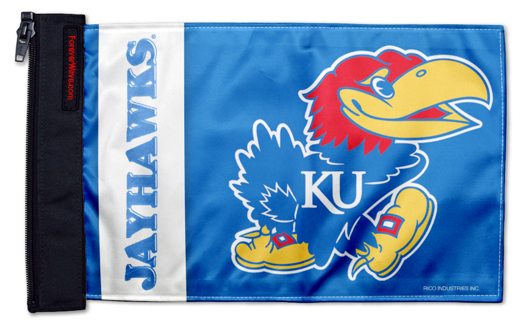 Kansas 11"x17" Forever Wave Flag for Jeep Wrangler TJ 1996-2006
