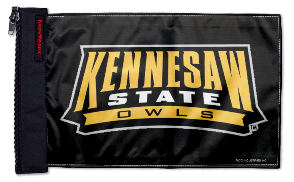 Kennesaw State 11"x17" Forever Wave Flag for Jeep Wrangler YJ 1986-1995