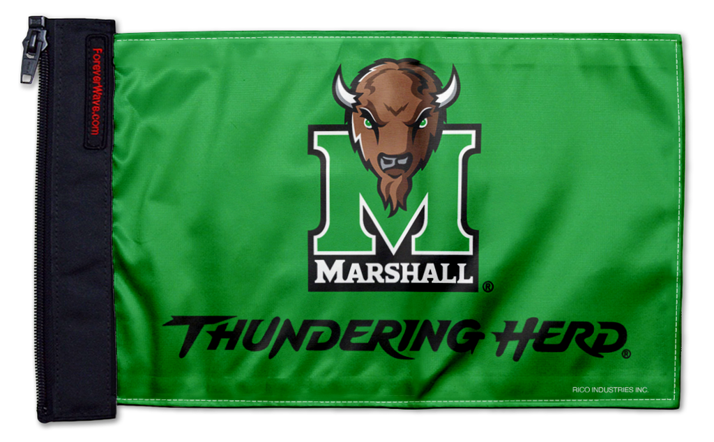 Marshall 11"x17" Forever Wave Flag for Jeep Wrangler TJ 1996-2006