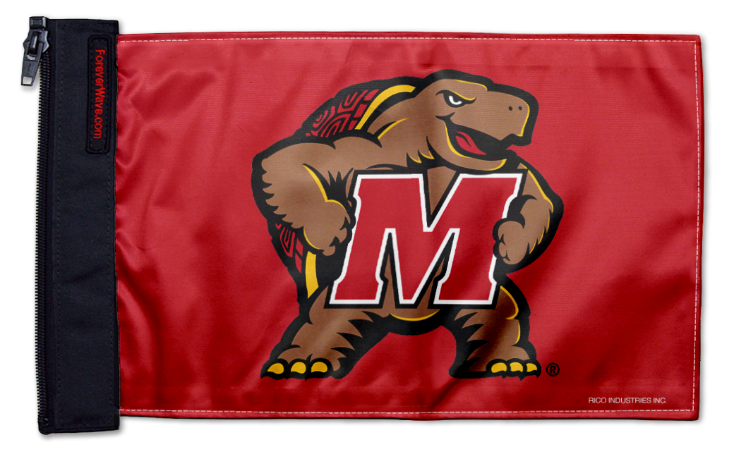 Maryland Terrapins 11"x17" Forever Wave Flag for Jeep Wrangler YJ 1986-1995