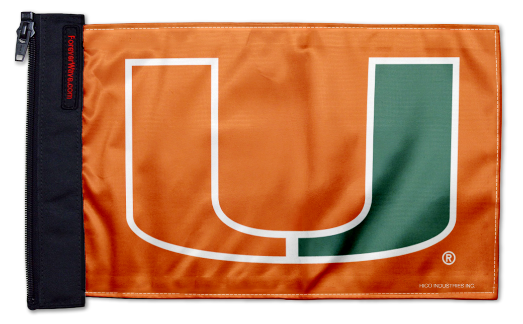 Miami University 11"x17" Forever Wave Flag for Jeep Wrangler TJ 1996-2006