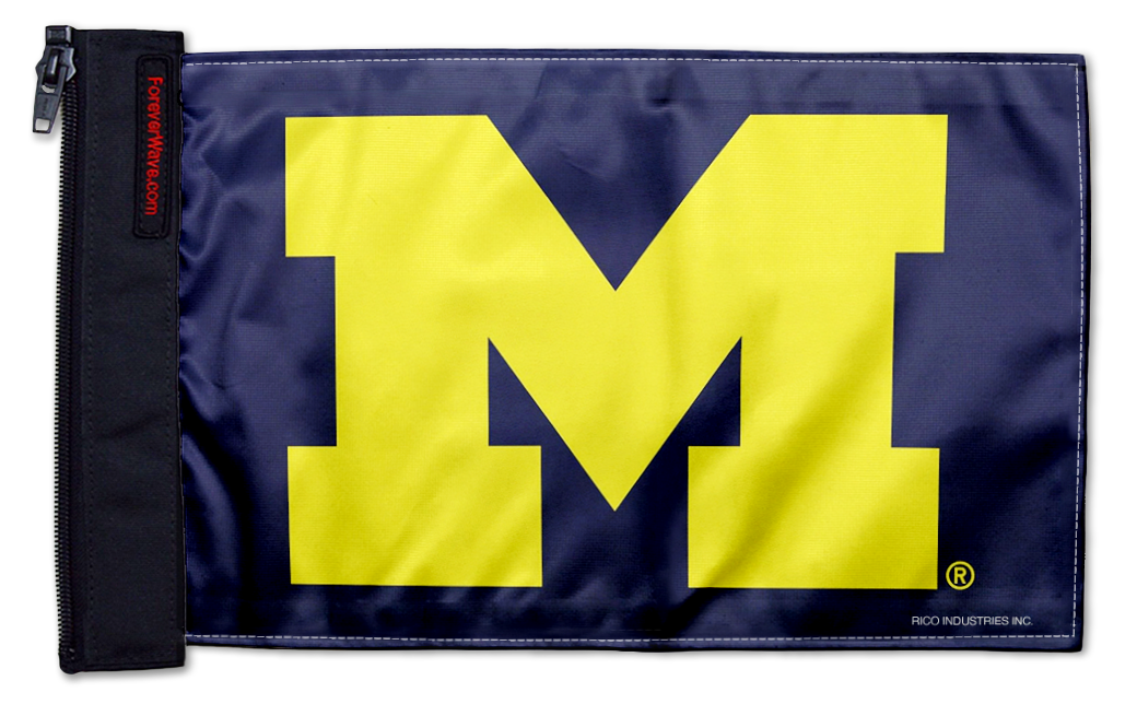 Michigan 11"x17" Forever Wave Flag for Jeep Wrangler JK 2-Door 2007-2018