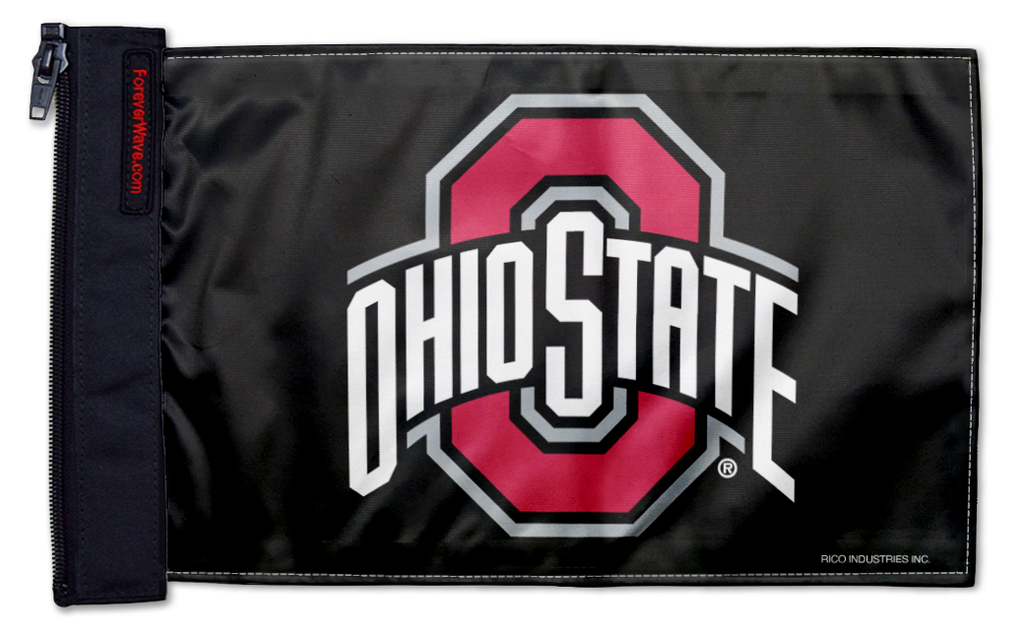 Ohio State Black11"x17" Forever Wave Flag for Jeep Wrangler YJ 1986-1995