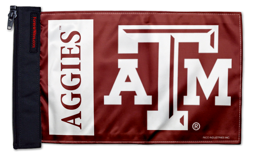 Texas A&M 11"x17" Forever Wave Flag for Jeep Wrangler LJ 2003-2006