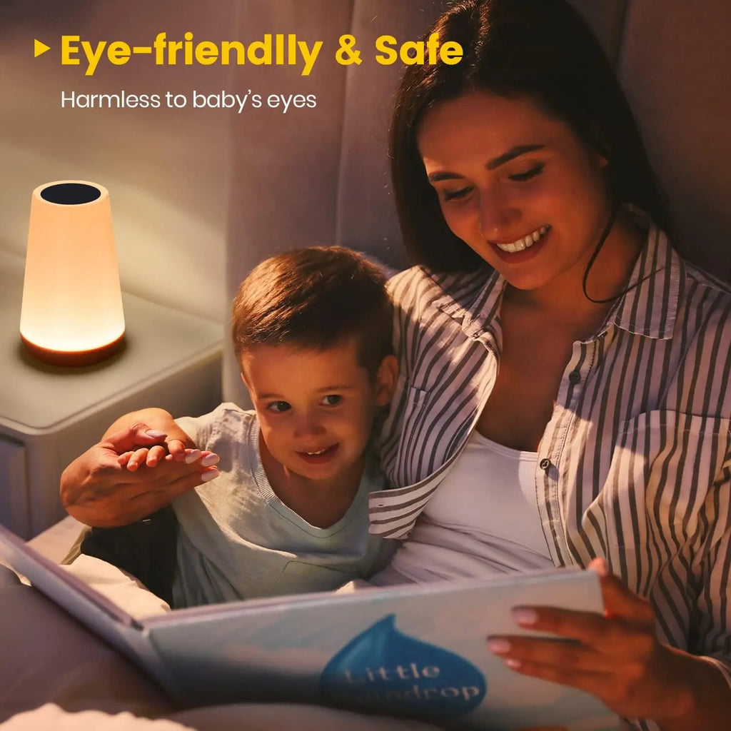 13 - Color Touch & Remote RGB Rechargeable Night Light - Dimmable USB Portable Bedside Table Lamp - PhishStones Products
