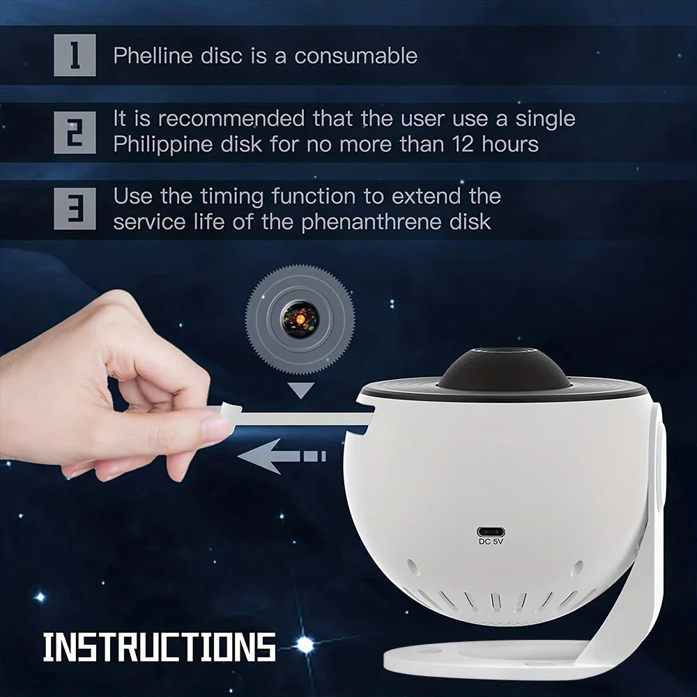 13 - in - 1 Galaxy Star Projector LED Night Light HD 360° Rotating Planetarium with 13 Discs & Timer for Kids and Adults - PhishStones Products