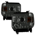 SPYDER GMC Sierra 14-16 Projector Headlights Light Bar DRL Smke PRO-YD-GS14V2-LBDRL-SM 5080875