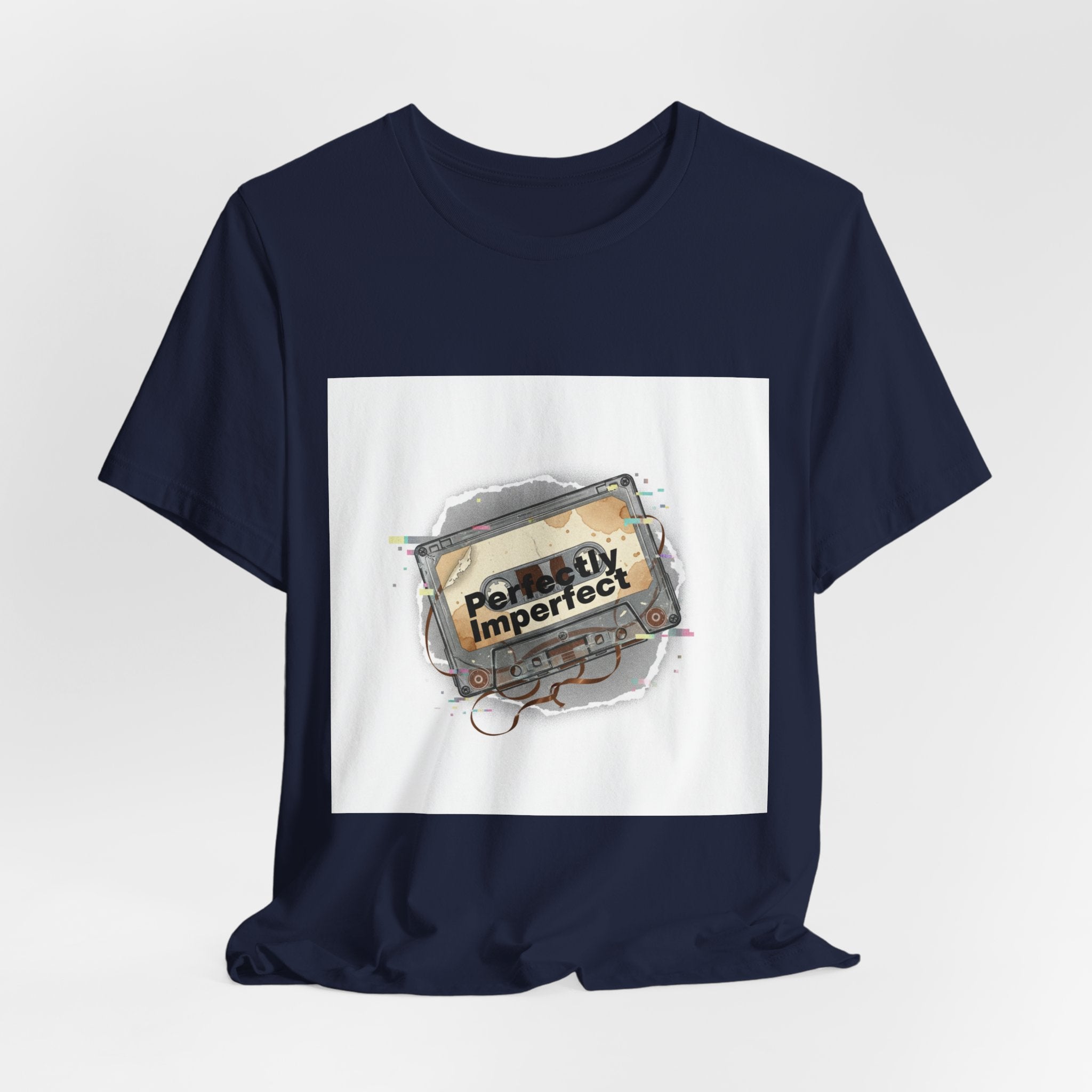 Glitch Cassette 'Perfectly Imperfect' Tee | glitch art shirt, retro tech nostalgic