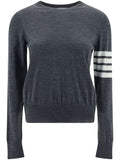 Thom Browne Women Wool 4-Bar Relaxed Pullover