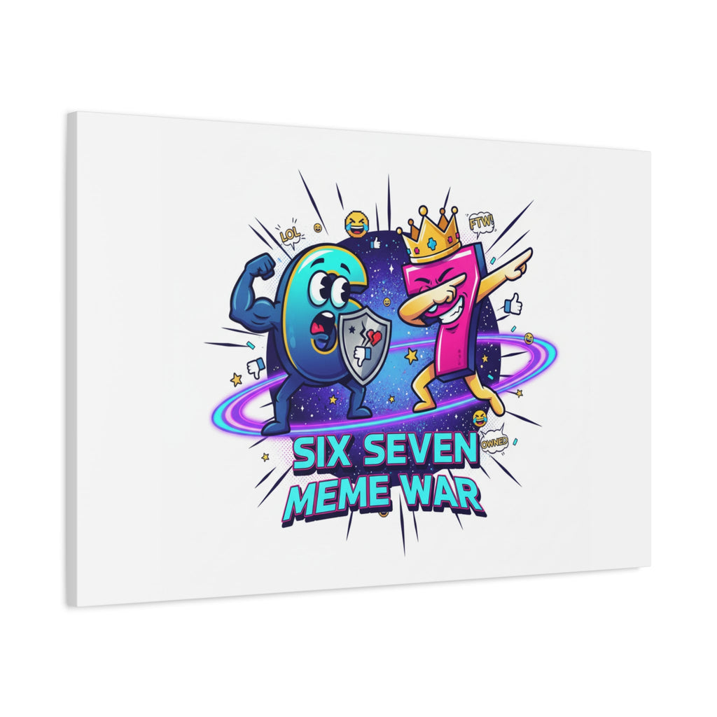 Six Seven Meme War Canvas | Legendary Internet Battle Art, Viral Culture Wall Decor