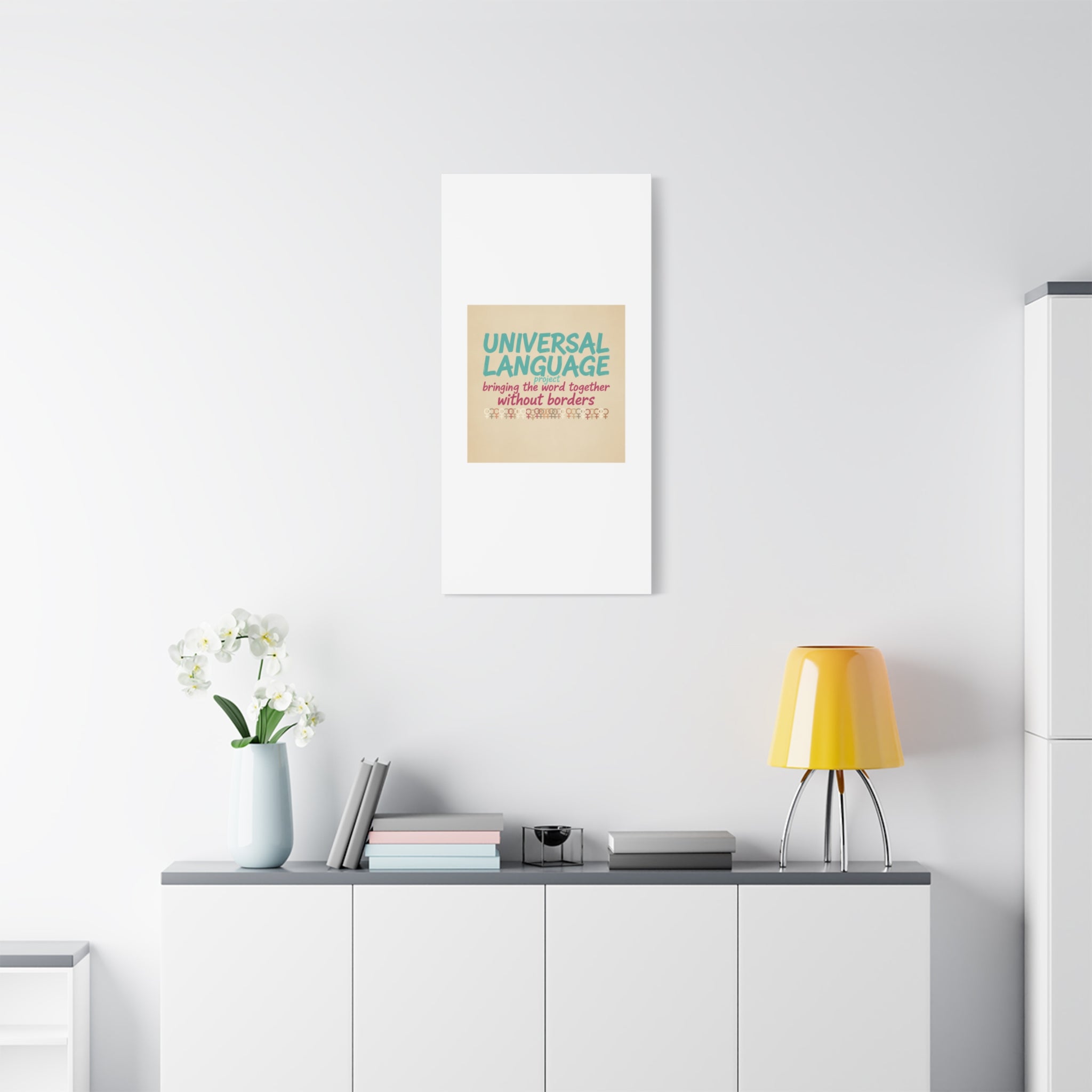 Universal Language Canvas | empowerment slogan, equality wall art