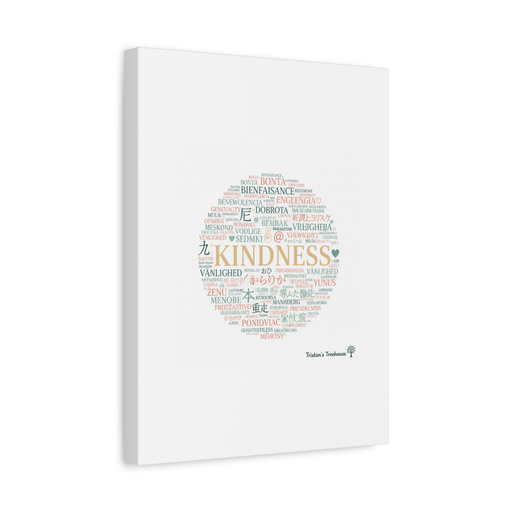 Kindness Word Cloud Canvas | Fresh Start Minimalist Wall Art