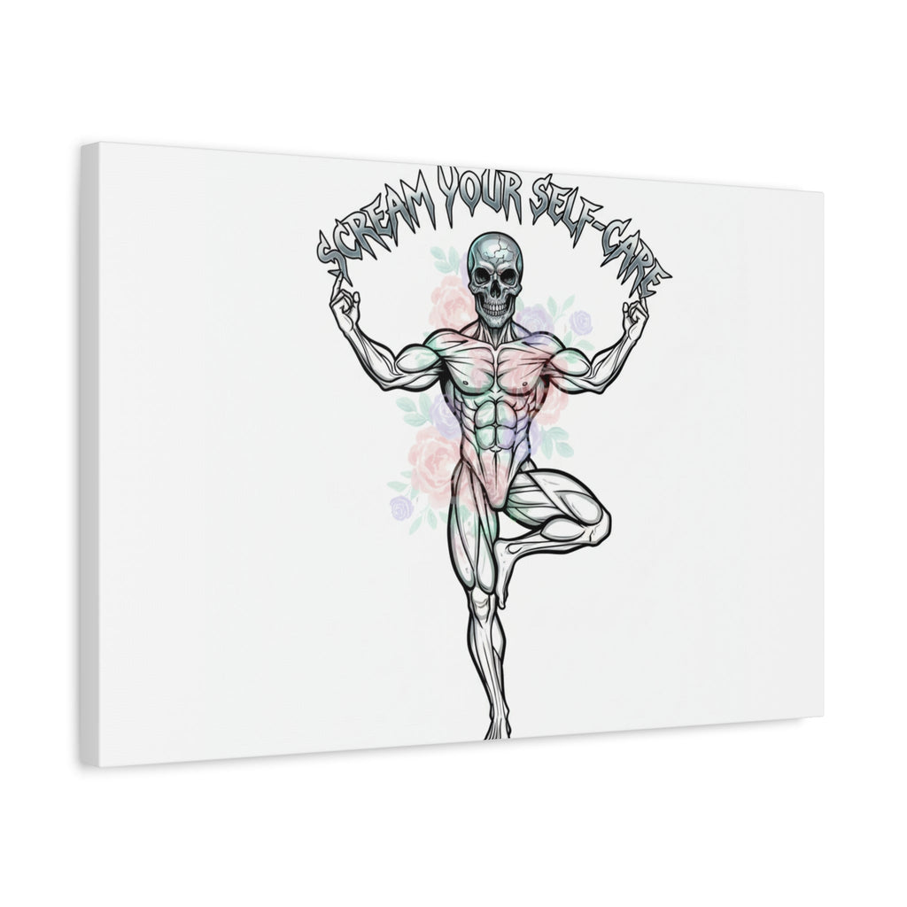Scream Your Self-Care Canvas | Heavy Metal Wellness, Gothic Wellness Quote