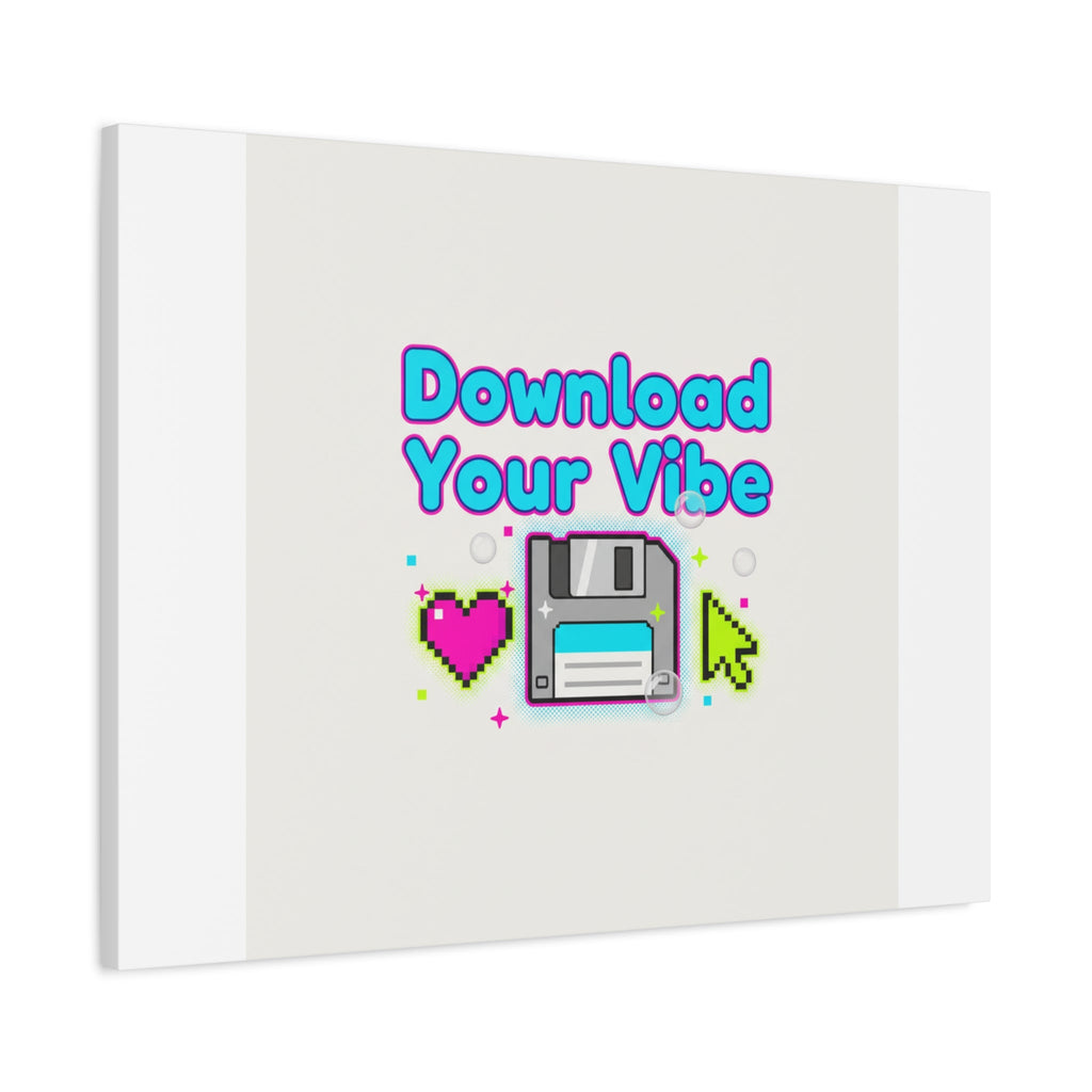 Download Your Vibe Canvas | Y2K Retro Tech, Pixel Floppy Disk Poster